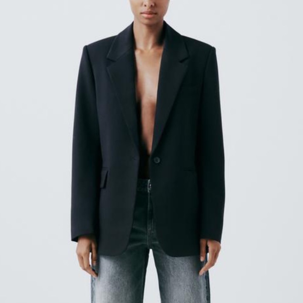 Xs Zara Basic Black Blazer - image 1